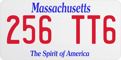 MA license plate 256TT6