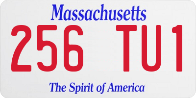 MA license plate 256TU1