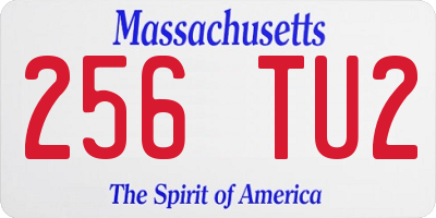MA license plate 256TU2