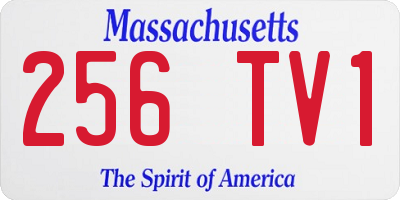 MA license plate 256TV1