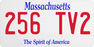 MA license plate 256TV2