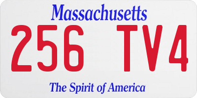 MA license plate 256TV4