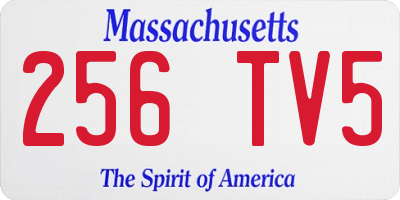 MA license plate 256TV5