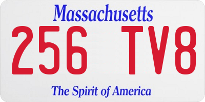 MA license plate 256TV8