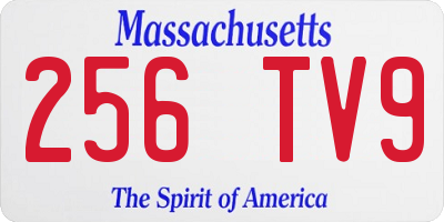 MA license plate 256TV9