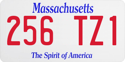 MA license plate 256TZ1