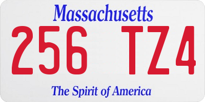 MA license plate 256TZ4