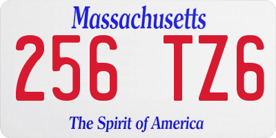 MA license plate 256TZ6