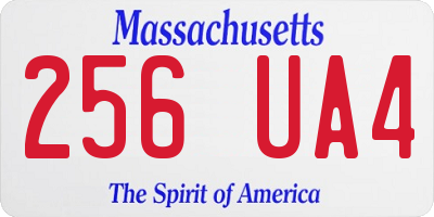 MA license plate 256UA4