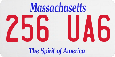 MA license plate 256UA6