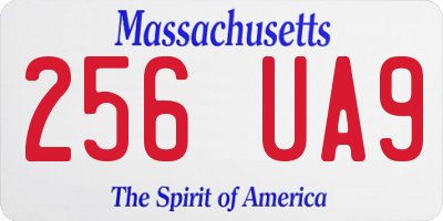 MA license plate 256UA9