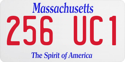 MA license plate 256UC1