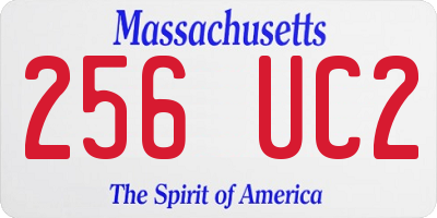 MA license plate 256UC2