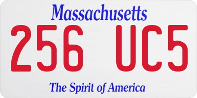 MA license plate 256UC5