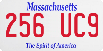 MA license plate 256UC9