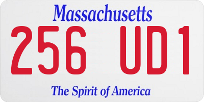 MA license plate 256UD1