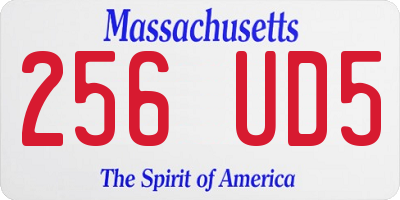 MA license plate 256UD5