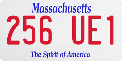 MA license plate 256UE1