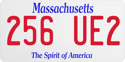 MA license plate 256UE2