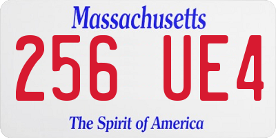 MA license plate 256UE4