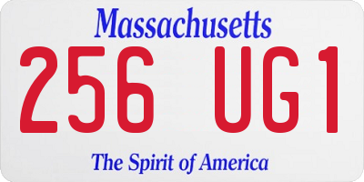 MA license plate 256UG1