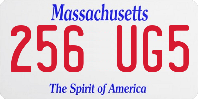 MA license plate 256UG5