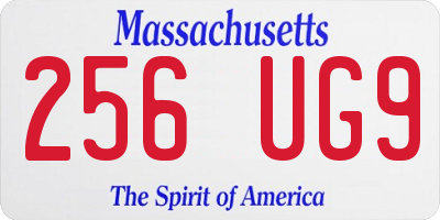 MA license plate 256UG9