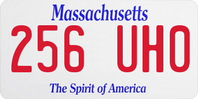 MA license plate 256UH0