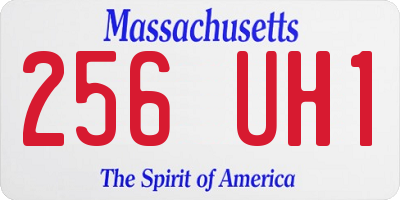 MA license plate 256UH1