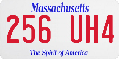 MA license plate 256UH4