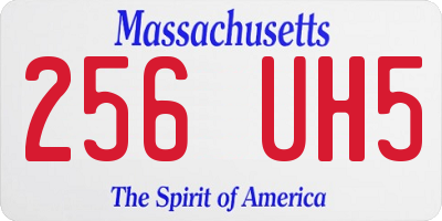 MA license plate 256UH5