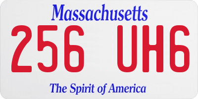 MA license plate 256UH6