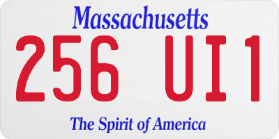 MA license plate 256UI1