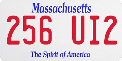 MA license plate 256UI2