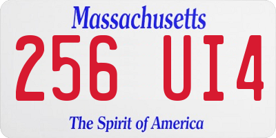 MA license plate 256UI4
