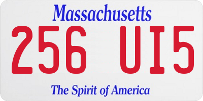 MA license plate 256UI5