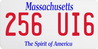 MA license plate 256UI6
