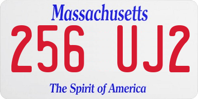 MA license plate 256UJ2
