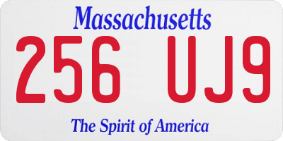 MA license plate 256UJ9