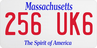 MA license plate 256UK6