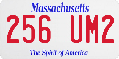 MA license plate 256UM2