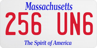 MA license plate 256UN6