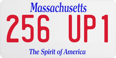MA license plate 256UP1