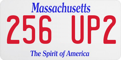 MA license plate 256UP2