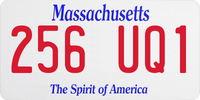 MA license plate 256UQ1