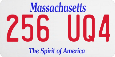 MA license plate 256UQ4