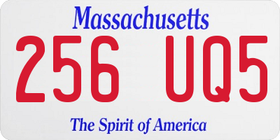 MA license plate 256UQ5