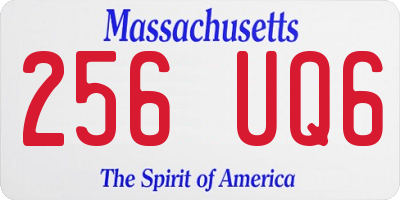 MA license plate 256UQ6