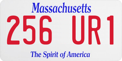 MA license plate 256UR1