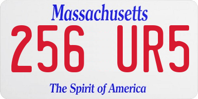 MA license plate 256UR5